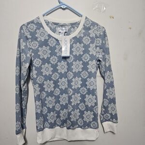 Jockey Blue and White Floral Sweater